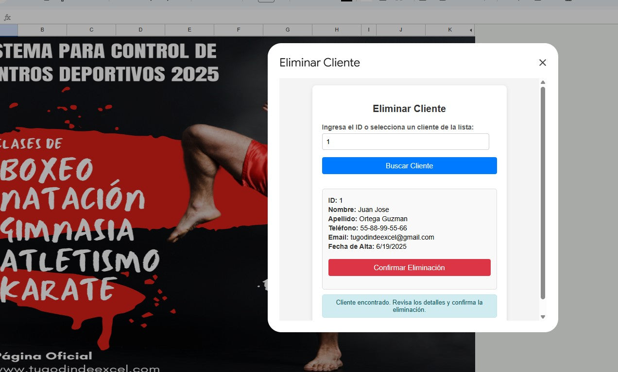 Sistema para Centro Deportivo en Google Sheets Permanente (Multiusuarios) 2025 (AppScript + HTML)