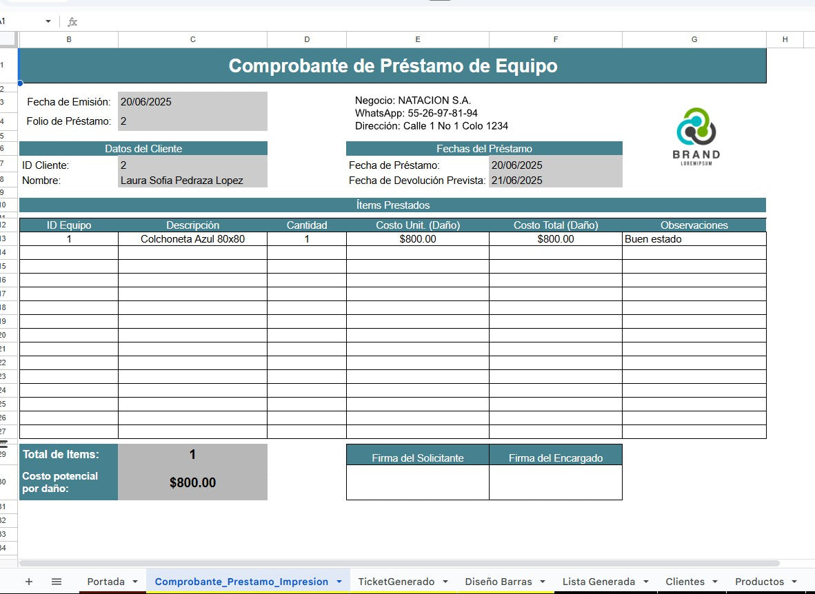 Sistema para Centro Deportivo en Google Sheets Permanente (Multiusuarios) 2025 (AppScript + HTML)