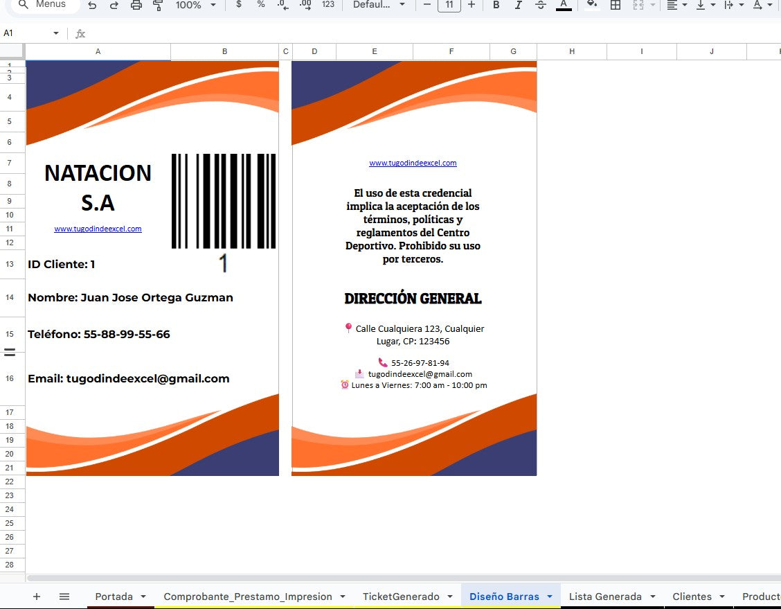 Sistema para Centro Deportivo en Google Sheets Permanente (Multiusuarios) 2025 (AppScript + HTML)