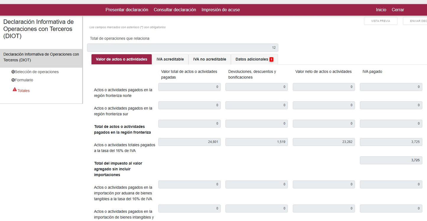 Plantilla Carga Batch (DIOT) 2026 en Excel
