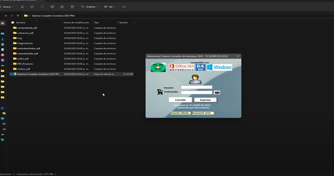 Sistema Completo de Inventario 2023 Pro en Excel