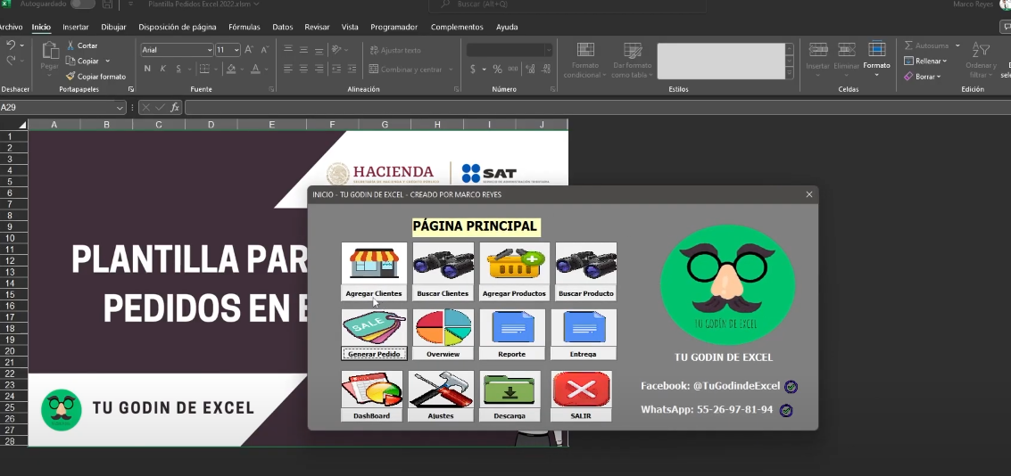 Plantilla Gestión de Pedidos en Excel 2022
