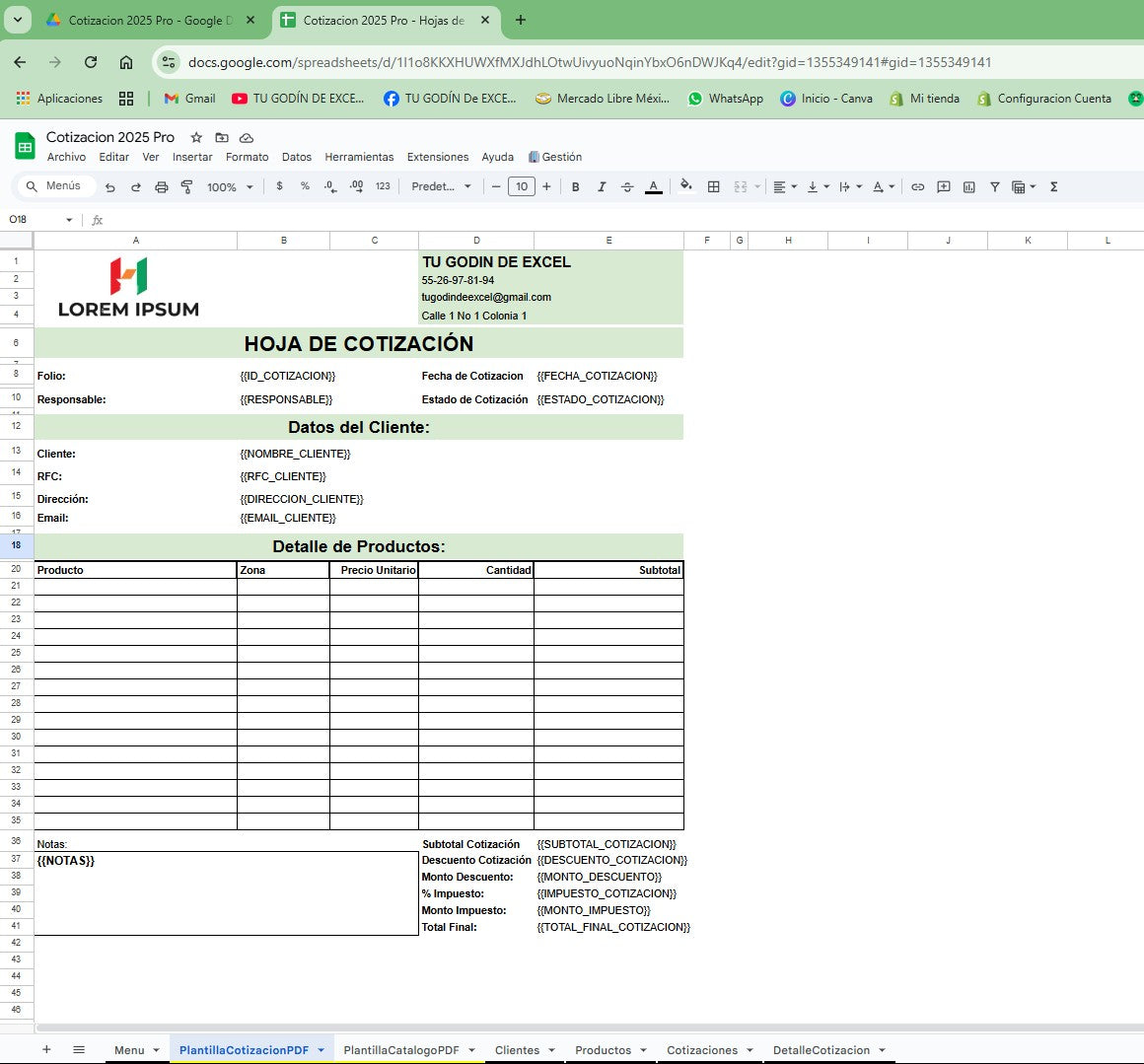 Sistema de Cotizaciones 2025 Pro "Multiusuarios" (AppScript + HTML)