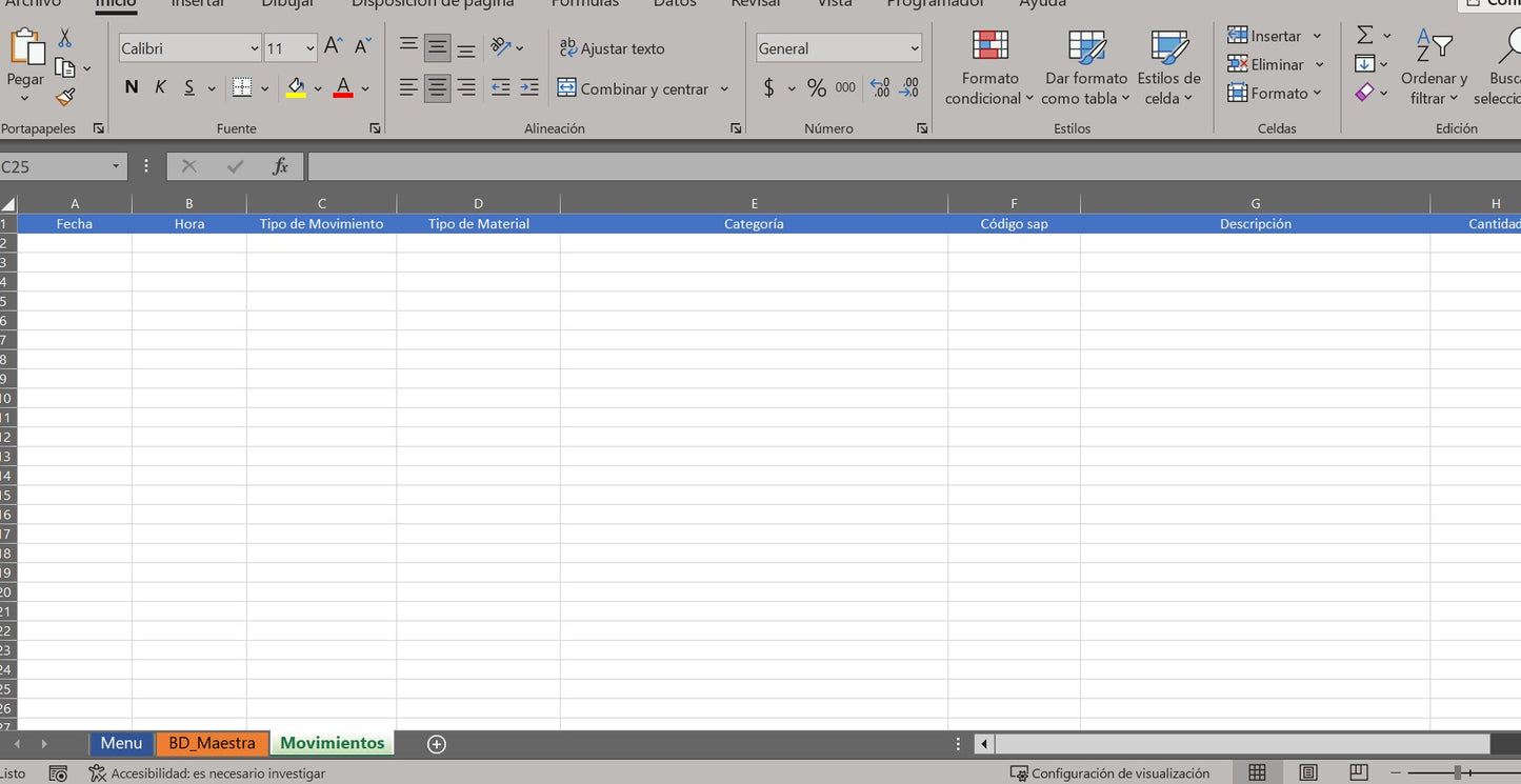 Sistema de Inventario con Generador de QR en Excel 2026 (Entradas y Salidas automáticas)