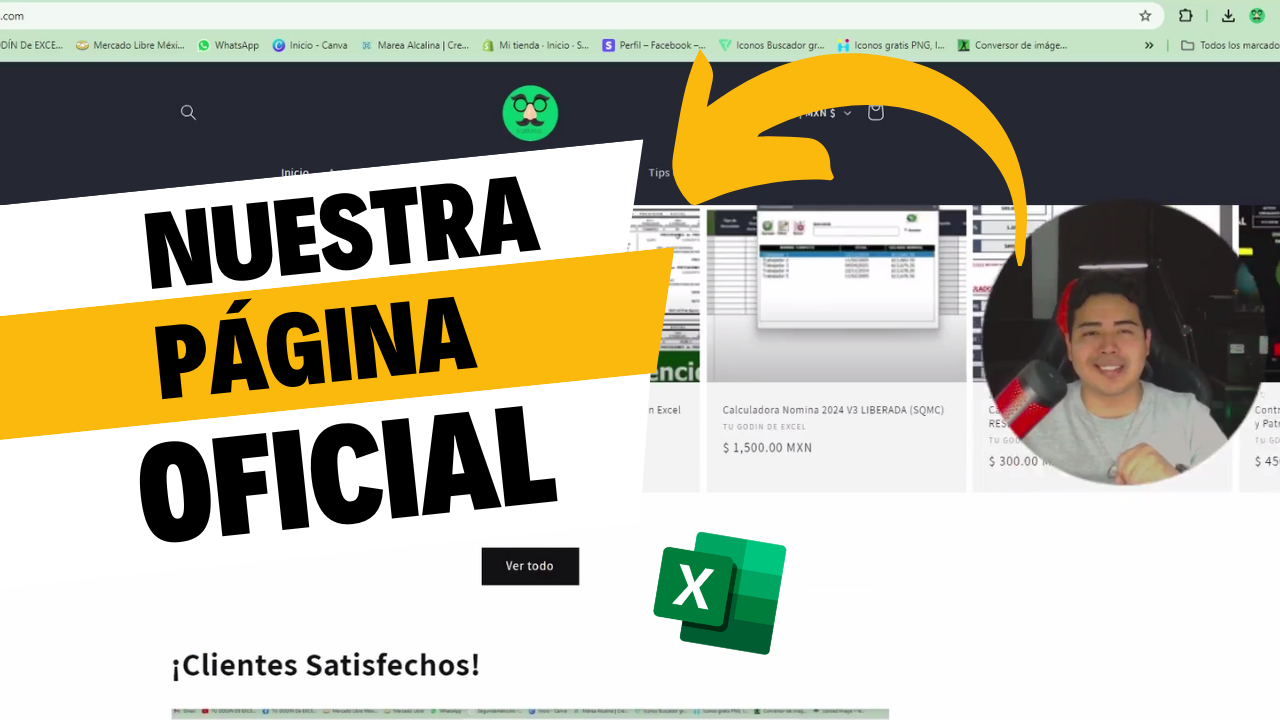 Cargar video: Página Oficial de Tu Godin de Excel