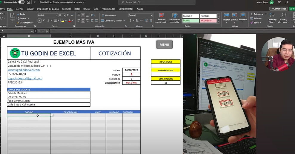 Cargar video: Crea tu primer sistema de inventario Parte 2