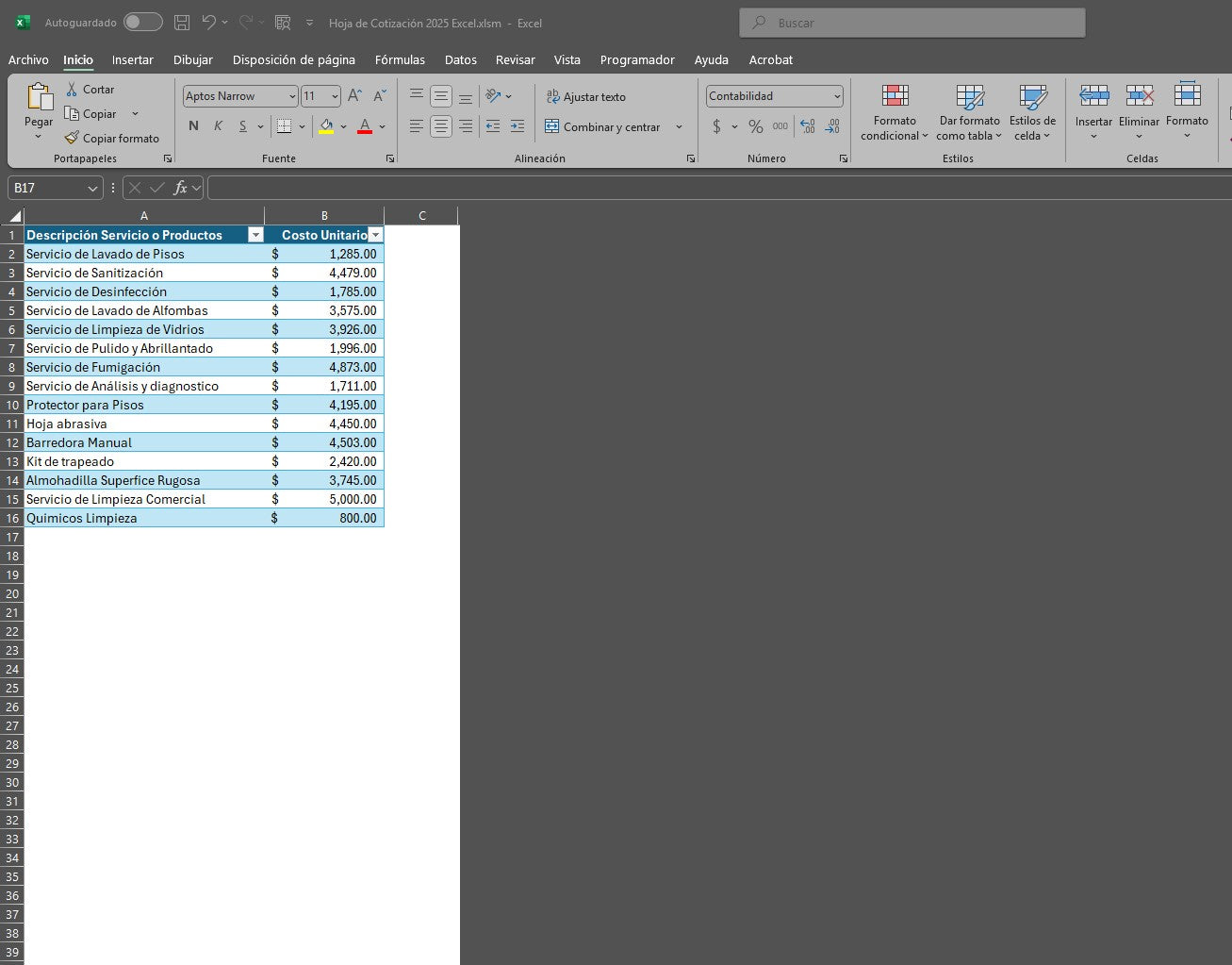 Plantilla para Cotizaciones de Servicios 2025 (Guardado Automático en Carpeta y Libro Excel)