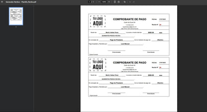 Generador de Recibos de Pago 2025 en Google Sheets Multiusuario