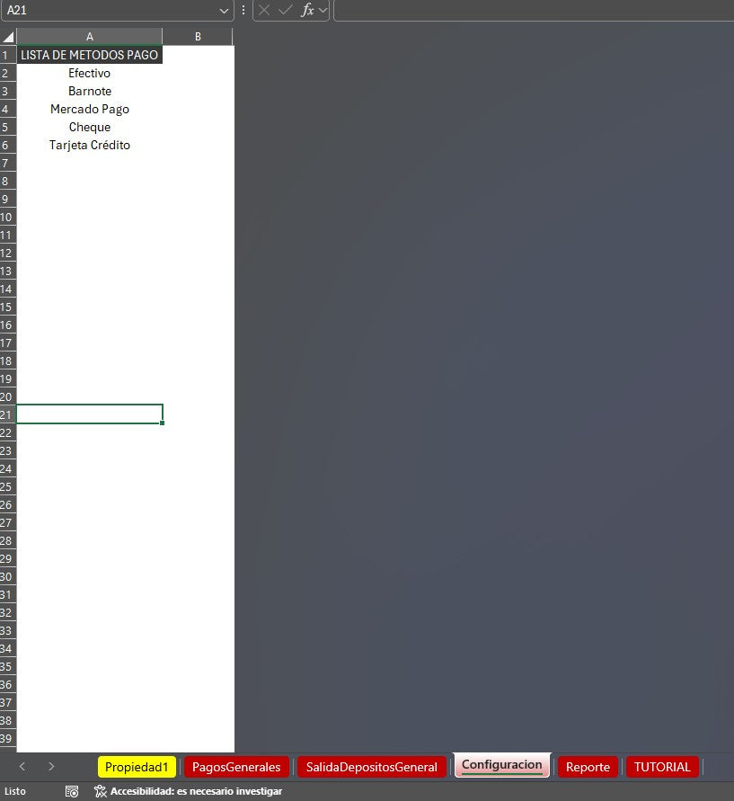 Bitacora para Control de Rentas de Propiedades en Excel 2026 V.2 (Windows/MAC)