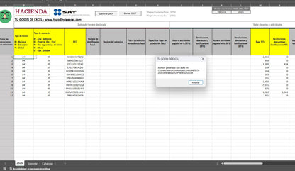 Plantilla Carga Batch (DIOT) 2026 en Excel