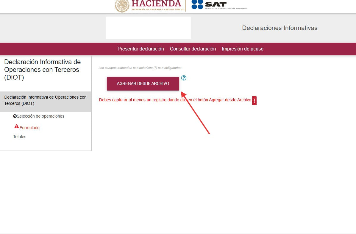 Plantilla Carga Batch (DIOT) 2026 en Excel