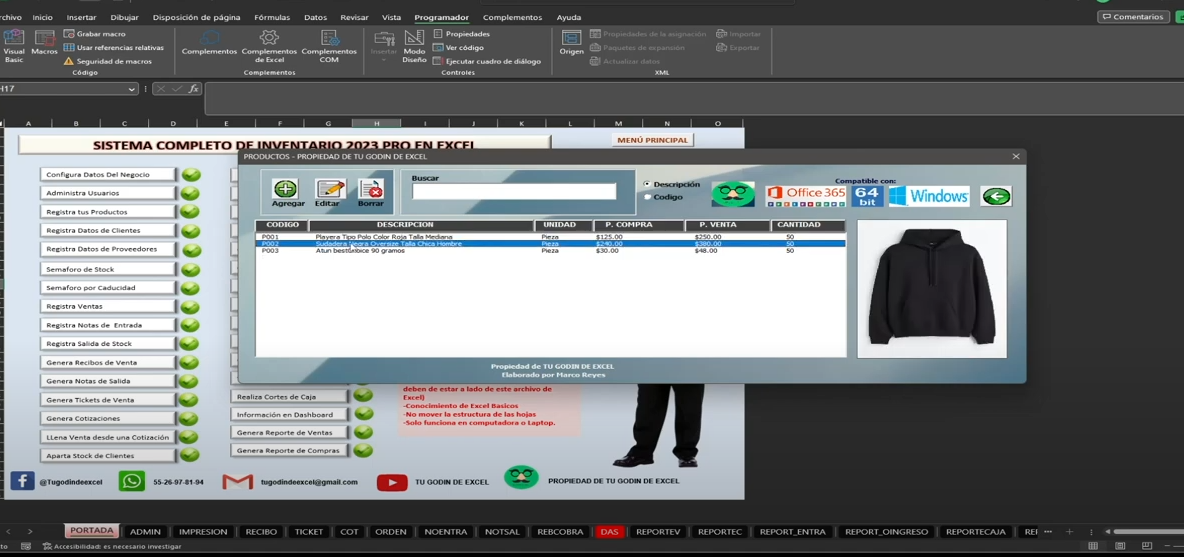 Sistema Completo de Inventario 2023 Pro en Excel – TU GODIN DE EXCEL