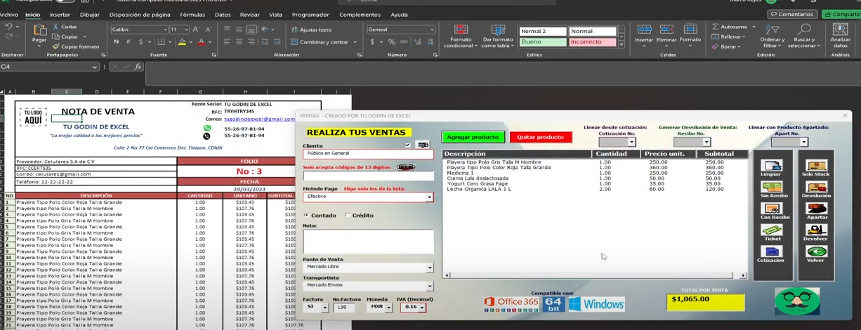 Sistema Completo de Inventario 2023 Pro en Excel