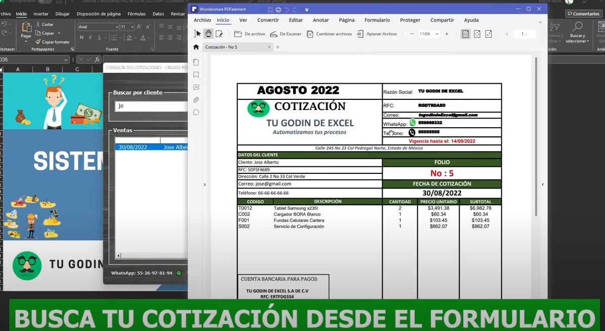 Sistema de Cotizaciones en Excel PRO 2022