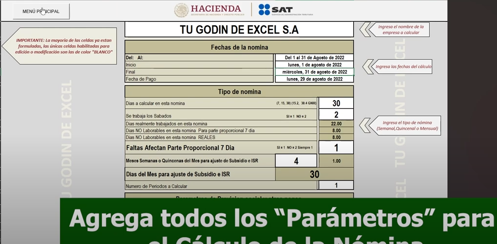 Calculadora de Nómina Completa 2024 en Excel