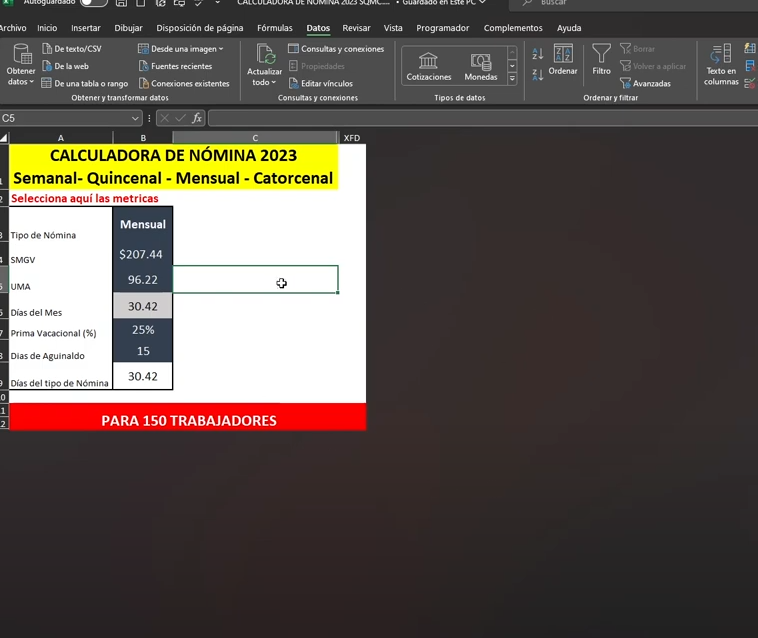 Calculadora Nomina 2024 V3 LIBERADA (SQMC)