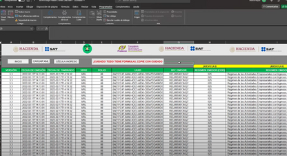 Lector de archivos XML de Nómina en Excel 2024