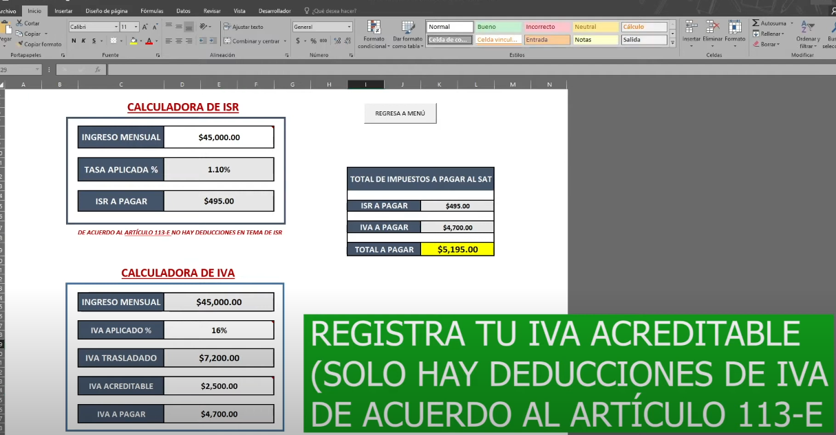 Calculadora Régimen Simplificado de Confianza RESICO 2024