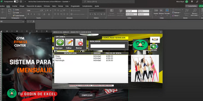 Sistema para Control de Gimnasios en Excel