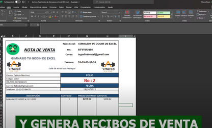 Sistema para Control de Gimnasios en Excel