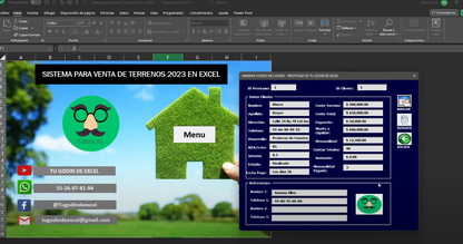 Sistema para Venta de Terrenos en Excel 2023