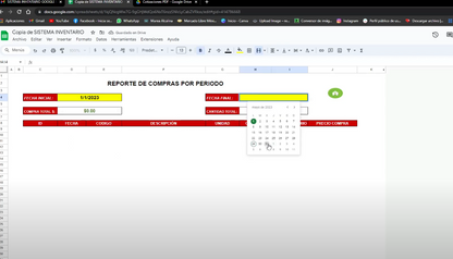 Sistema de Inventario en Google Sheets 2023