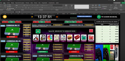 Sistema para Renta de Video Juegos en Excel