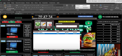 Sistema Básico para Café Internet en Excel