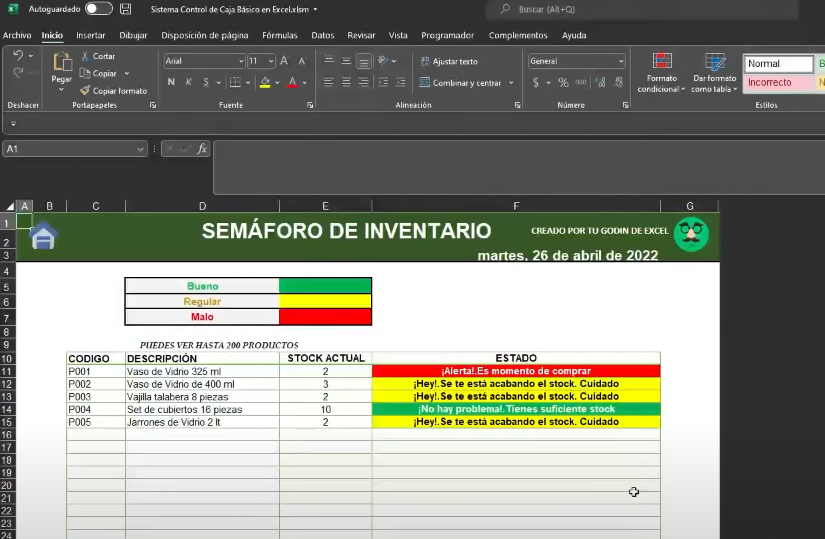 Sistema para Control de Caja en Excel (NUBE)