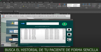 Sistema Básico Para Pequeños Consultorios en Excel