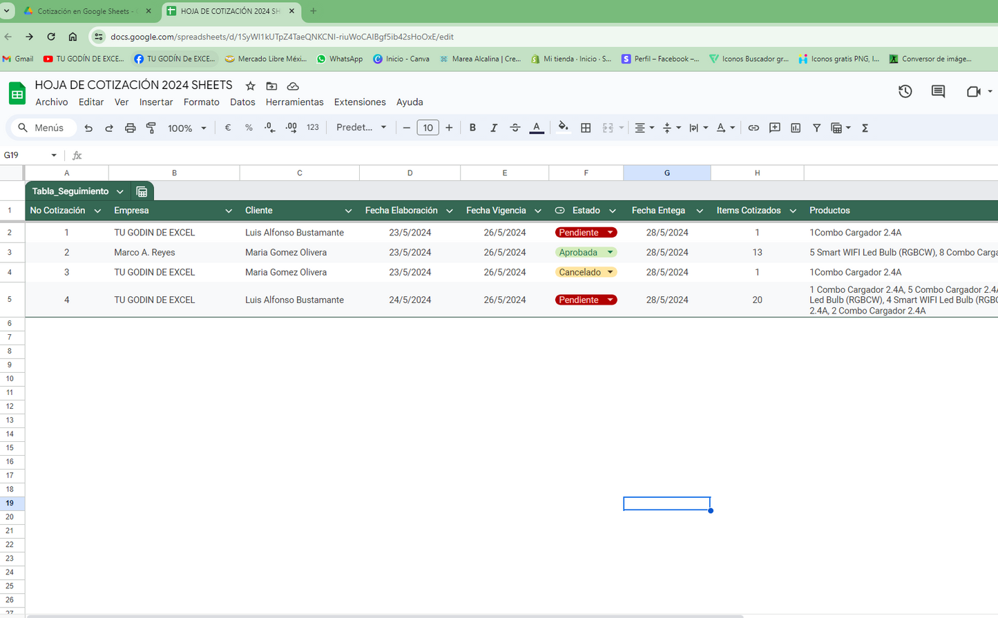 Sistema de Cotización con Código de Barras y Seguimiento en Google Sheets 2024