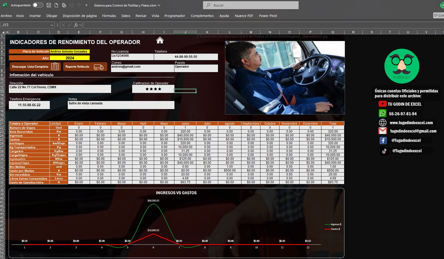 Control de Fletes y Flotillas en Excel con VBA 2024