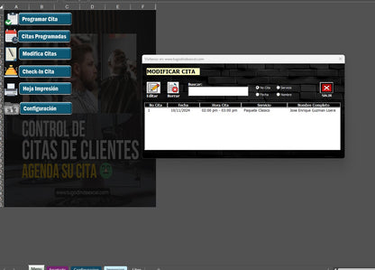 Sistema para Control de Citas en Excel 2024
