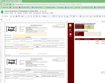 Sistema para Venta de Terrenos y Propiedades en Google Sheets 2025 (Multiusuarios)