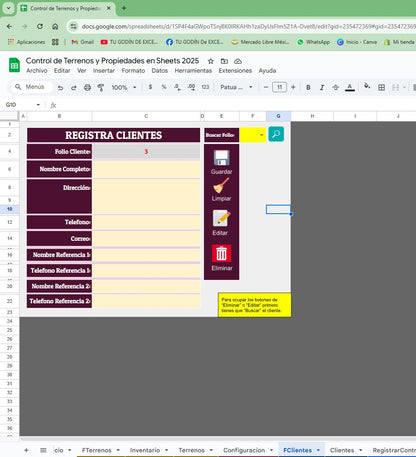 Sistema para Venta de Terrenos y Propiedades en Google Sheets 2025 (Multiusuarios)