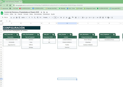 Sistema para Venta de Terrenos y Propiedades en Google Sheets 2025 (Multiusuarios)
