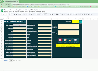Sistema para Venta de Terrenos y Propiedades en Google Sheets 2025 (Multiusuarios)