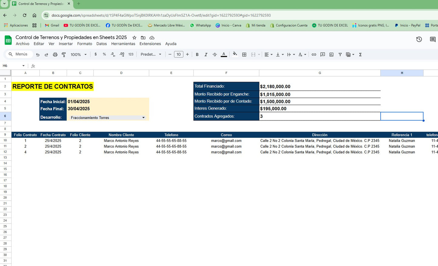 Sistema para Venta de Terrenos y Propiedades en Google Sheets 2025 (Multiusuarios)