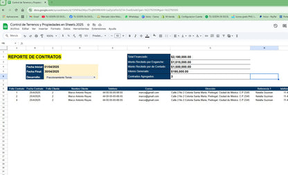 Sistema para Venta de Terrenos y Propiedades en Google Sheets 2025 (Multiusuarios)