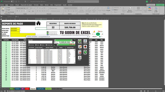 Sistema para Control de Recibos en Excel 2025