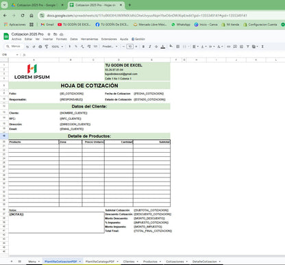 Sistema de Cotizaciones 2025 Pro "Multiusuarios" (AppScript + HTML)