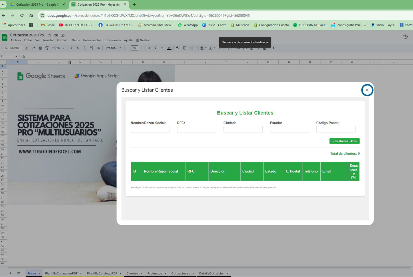 Sistema de Cotizaciones 2025 Pro "Multiusuarios" (AppScript + HTML)