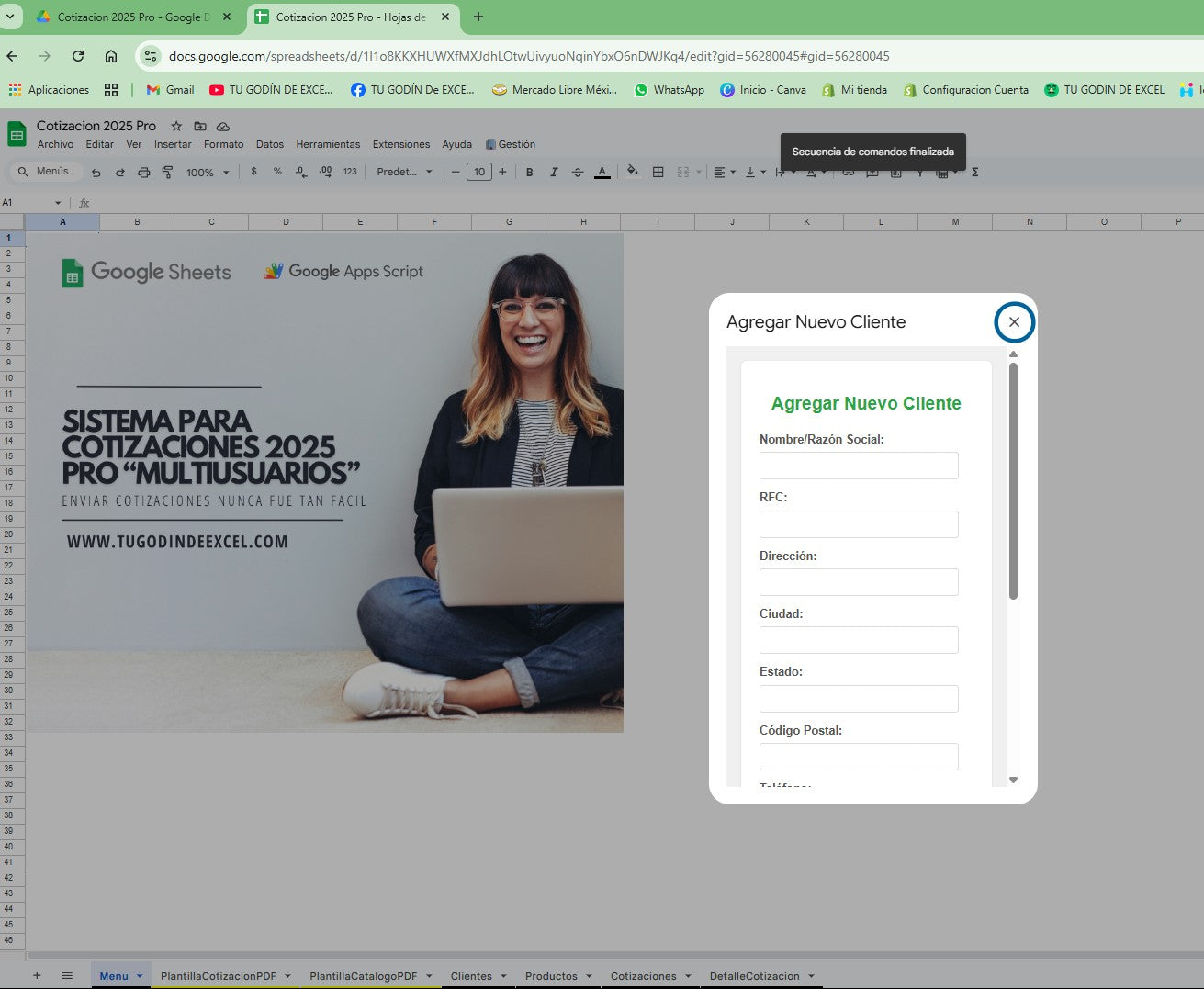 Sistema de Cotizaciones 2025 Pro "Multiusuarios" (AppScript + HTML)
