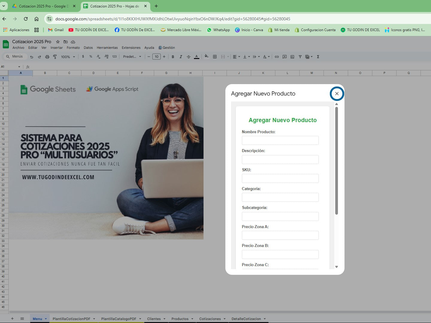 Sistema de Cotizaciones 2025 Pro "Multiusuarios" (AppScript + HTML)