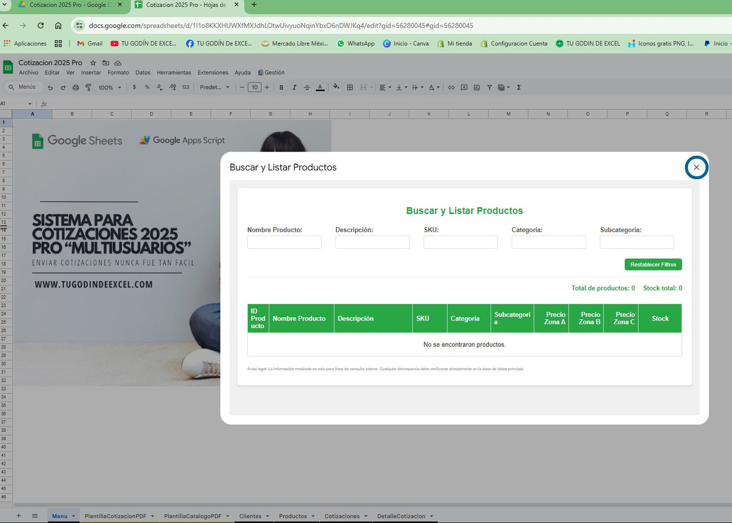 Sistema de Cotizaciones 2025 Pro "Multiusuarios" (AppScript + HTML)