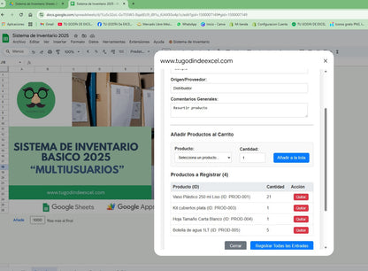 Sistema de Inventario Básico en Google Sheets 2025 "MultiUsuarios"
