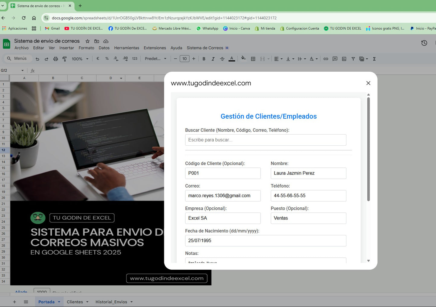 Sistema para Envio de Correos Masivos 2025 en Google Sheets MultiUsuarios