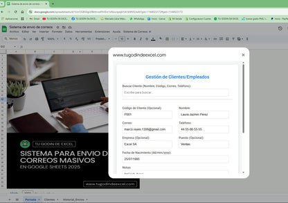 Sistema para Envio de Correos Masivos 2025 en Google Sheets MultiUsuarios