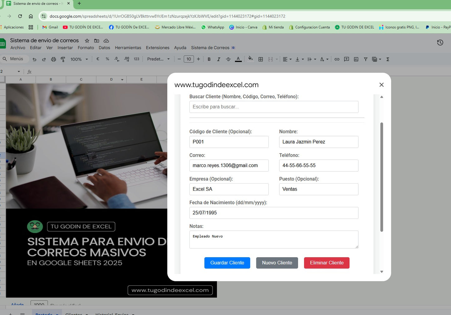 Sistema para Envio de Correos Masivos 2025 en Google Sheets MultiUsuarios