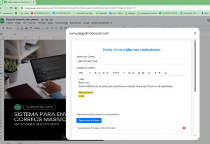Sistema para Envio de Correos Masivos 2025 en Google Sheets MultiUsuarios